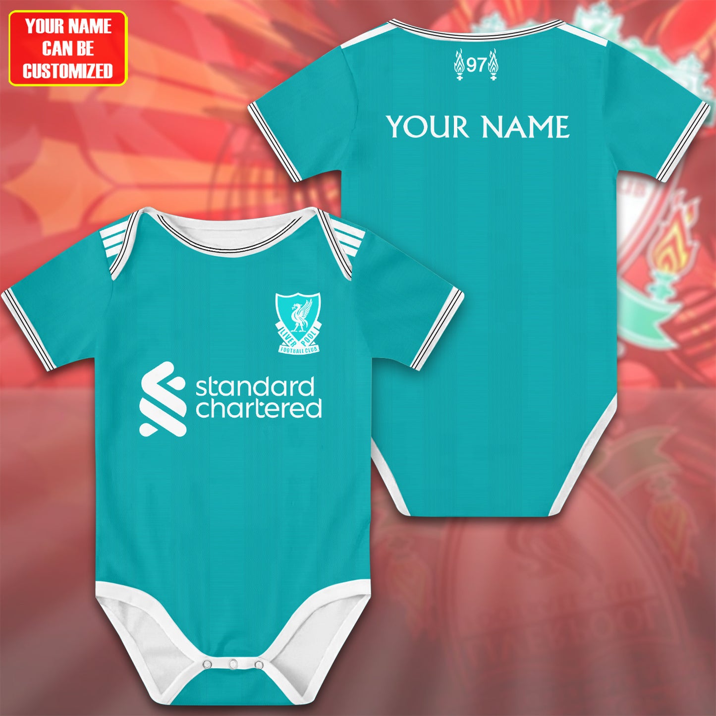 Customized LVP Third Soccer Jersey , Baby Rib Bodysuit Sizes