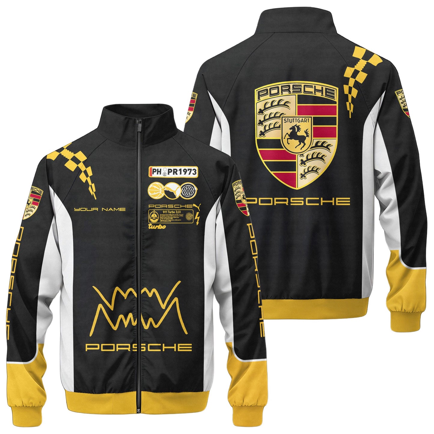 Pors X Pm Sport Zipper Stand Collar Jacket