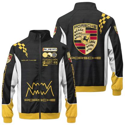 Pors X Pm Sport Zipper Stand Collar Jacket