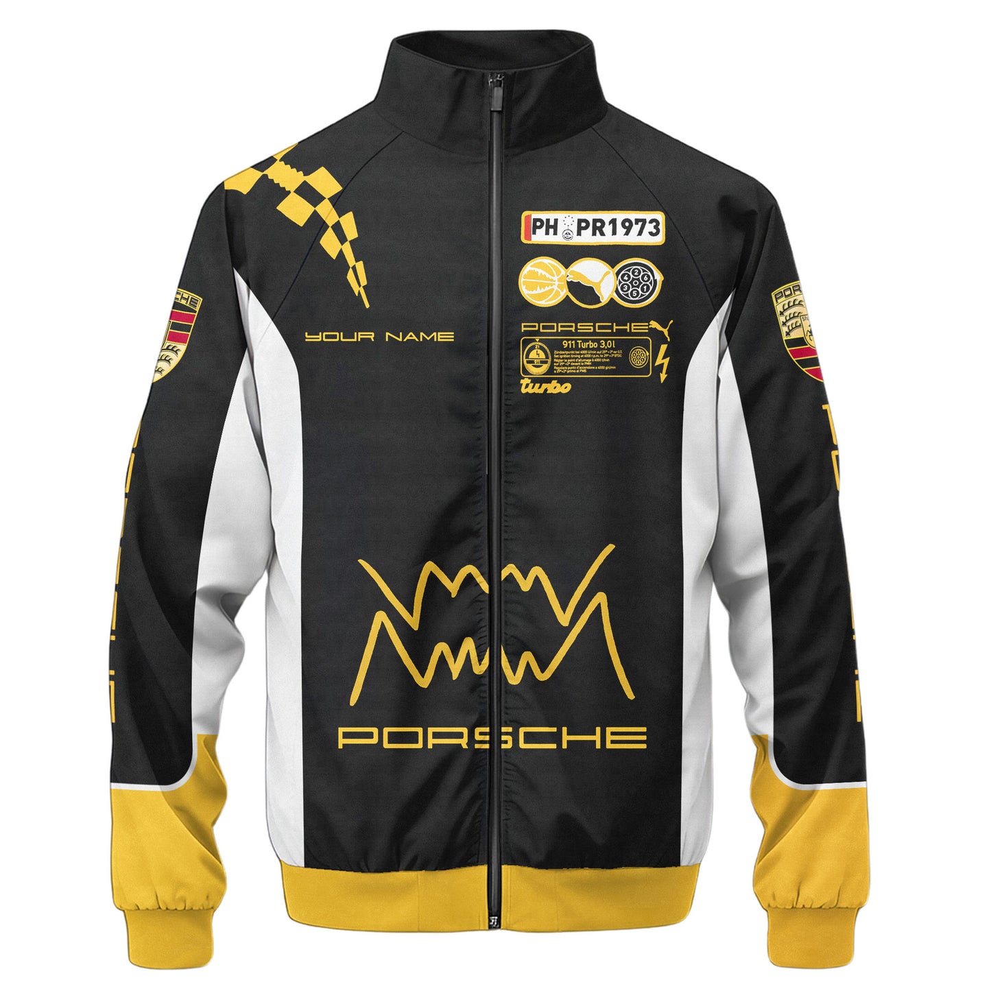 Pors X Pm Sport Zipper Stand Collar Jacket