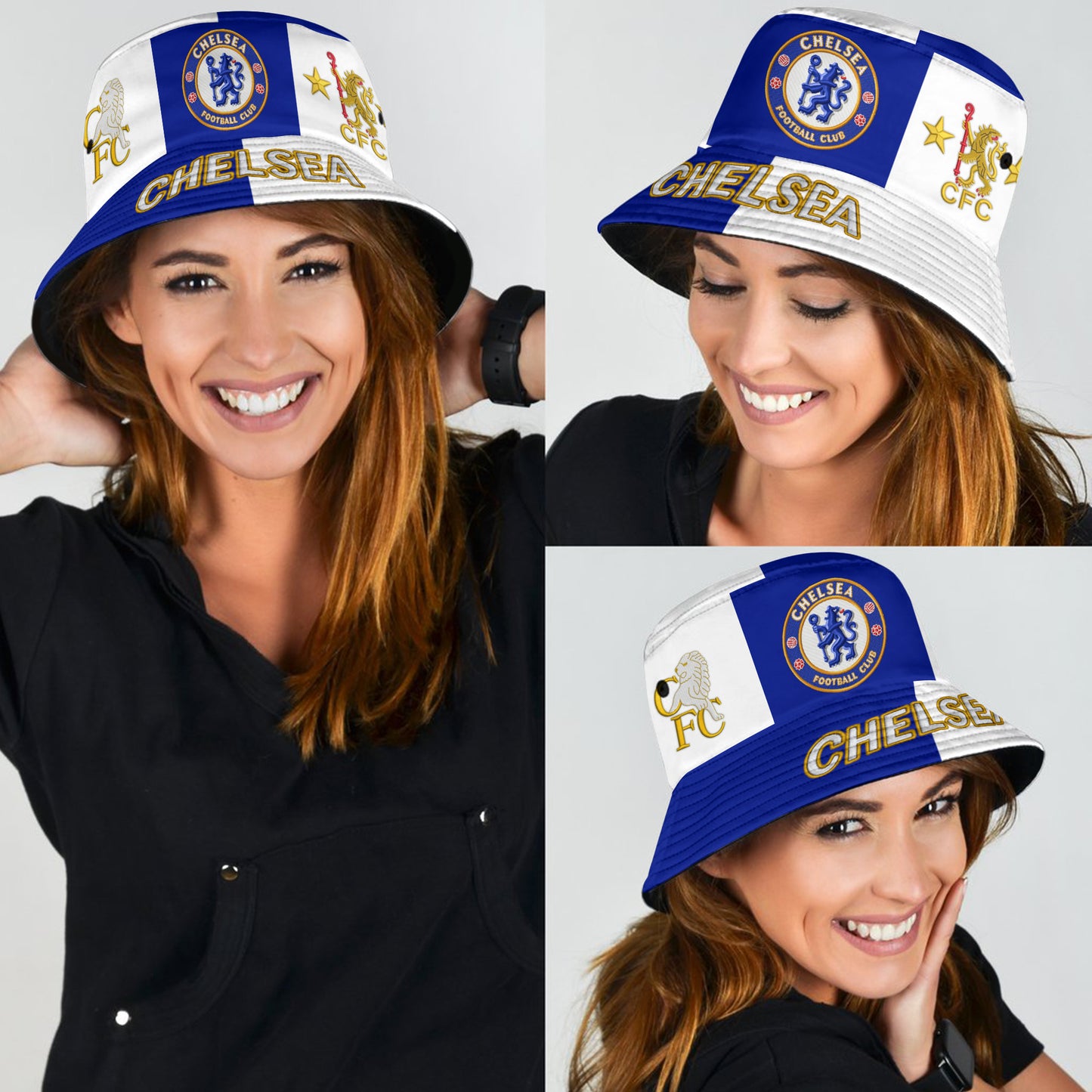 Chelsea Embroidery Pattern Bucket Hat