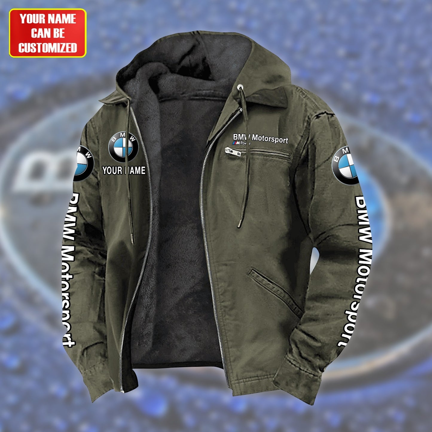 Personalized BW Motorsport Fur lining Paddle Jacket P150905