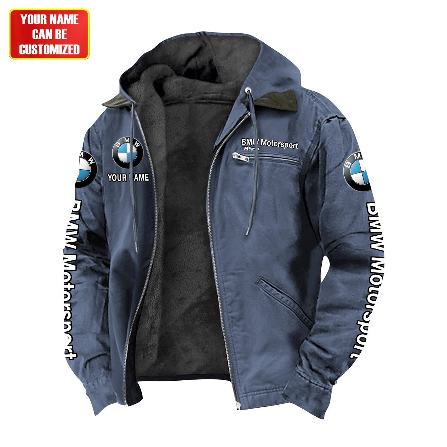 Personalized BW Motorsport Fur lining Paddle Jacket P150905