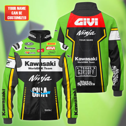 Personalized KW Racing Team Zipper Stand Collar Jacket 3D