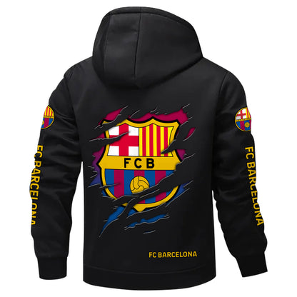 Personalized Barca FC Fleece 3D Unisex Hooded Jacket