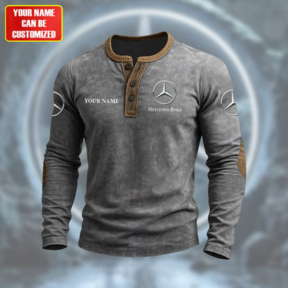 Personalized Merc Vintage Henley Shirt