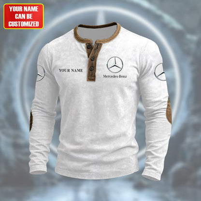 Personalized Merc Vintage Henley Shirt