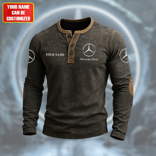 Personalized Merc Vintage Henley Shirt