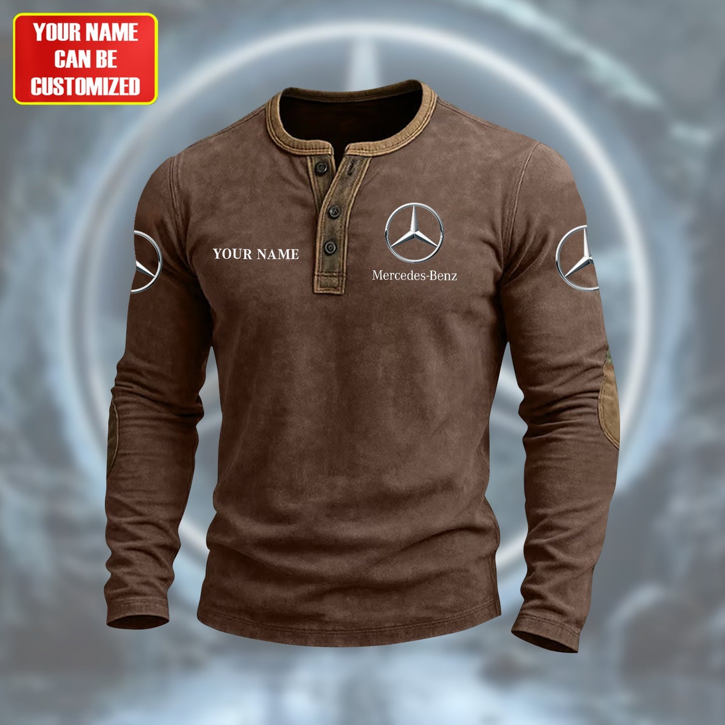 Personalized Merc Vintage Henley Shirt