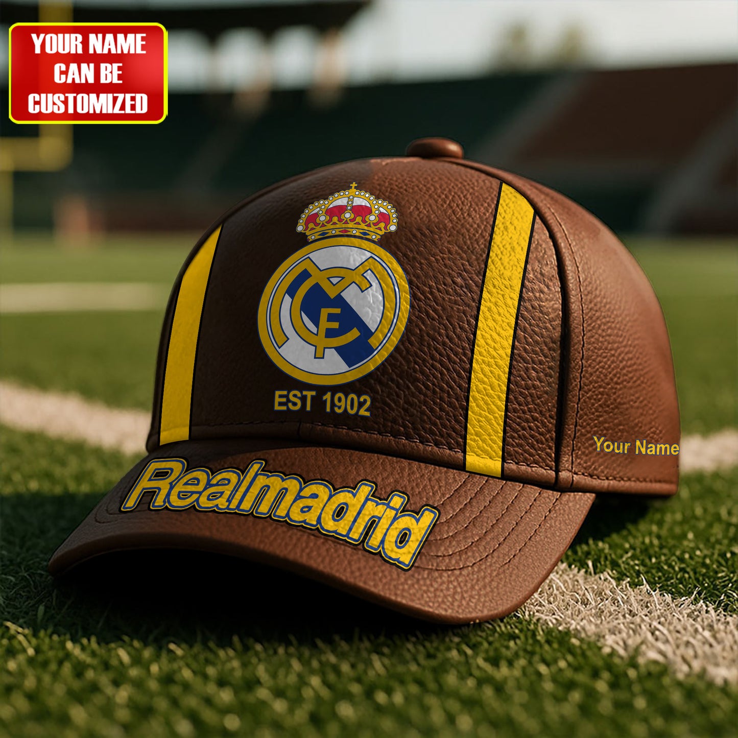 Personalized Real Leather Pattern Classic Cap