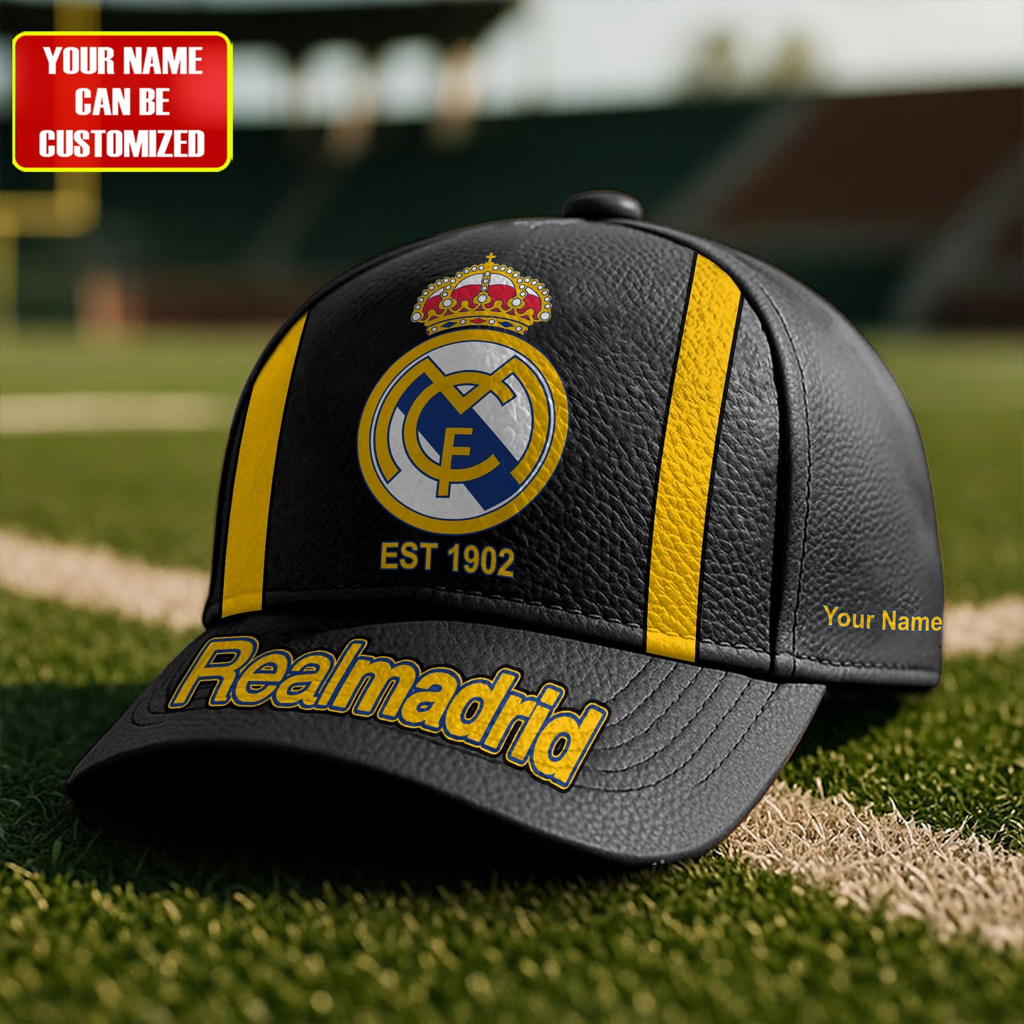 Personalized Real Leather Pattern Classic Cap