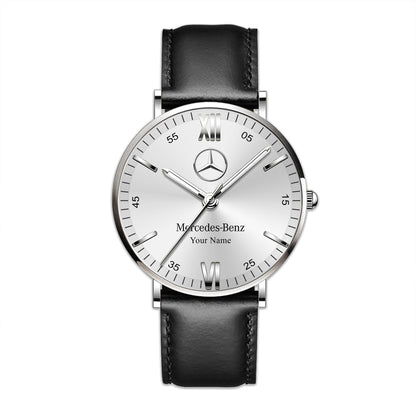 Personalized Merc OLRVS Quartz Leather Watch P150914