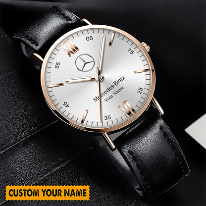 Personalized Merc OLRVS Quartz Leather Watch P150914