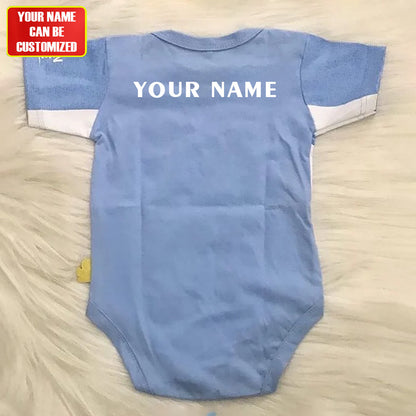Customized Man City Soccer Jersey , Baby Rib Bodysuit Sizes V3