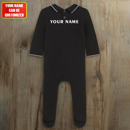 Man City Away Soccer Customized Baby Rib Sleepwear