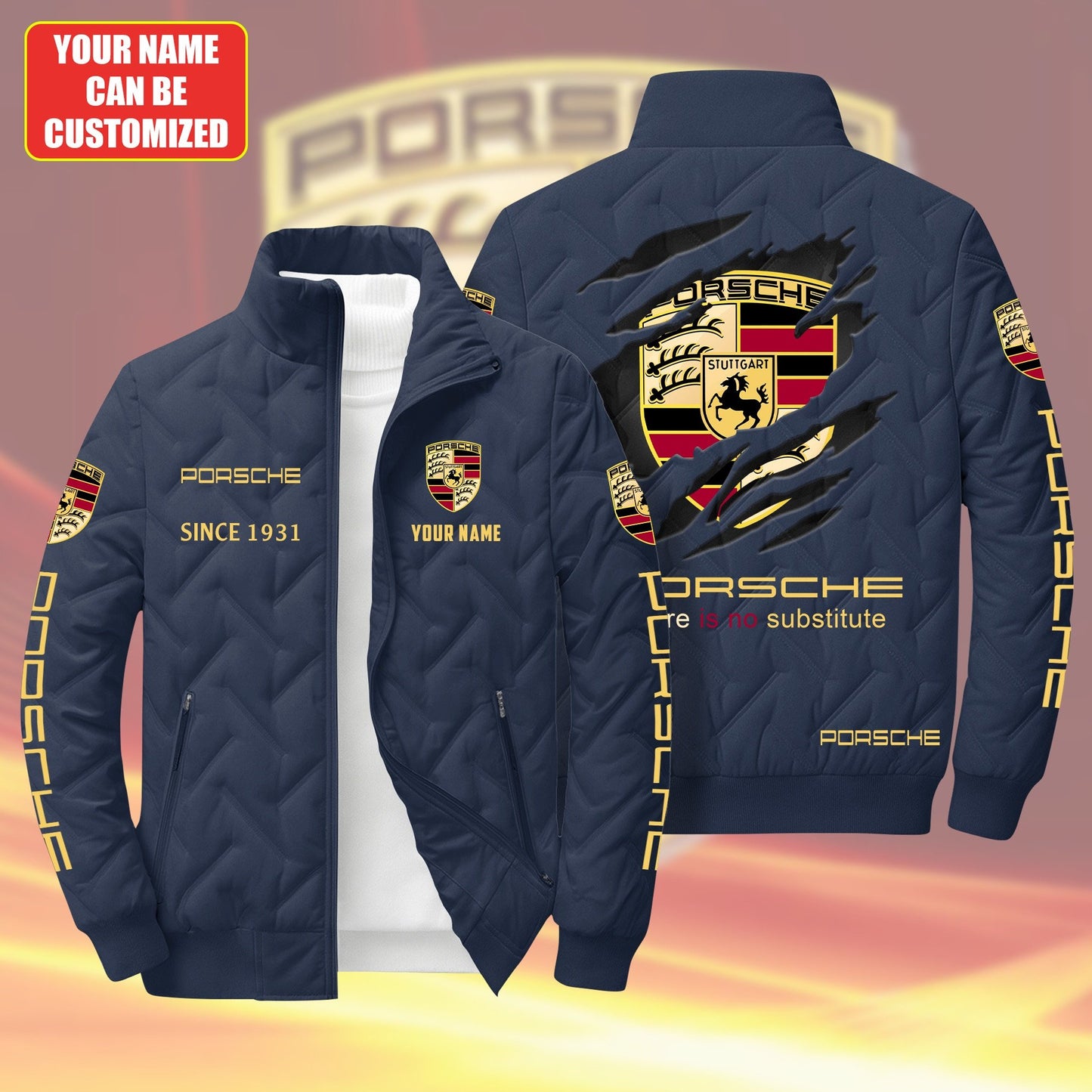 Personalized Pors Tear Puffer Jacket 3D