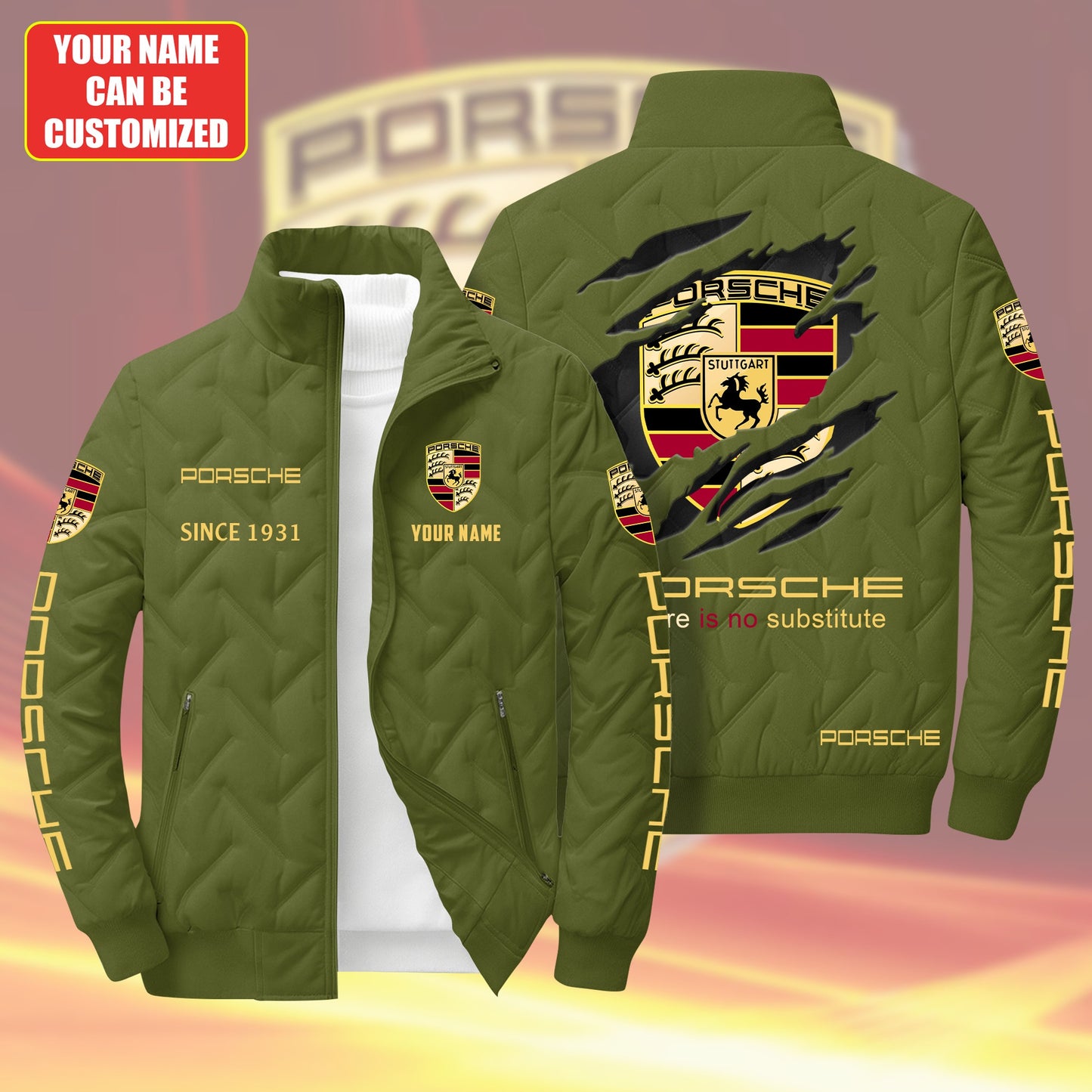 Personalized Pors Tear Puffer Jacket 3D