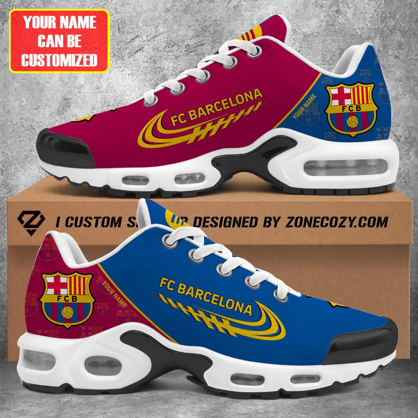 Personalized Barca FC Sport Air Cushion Sneaker