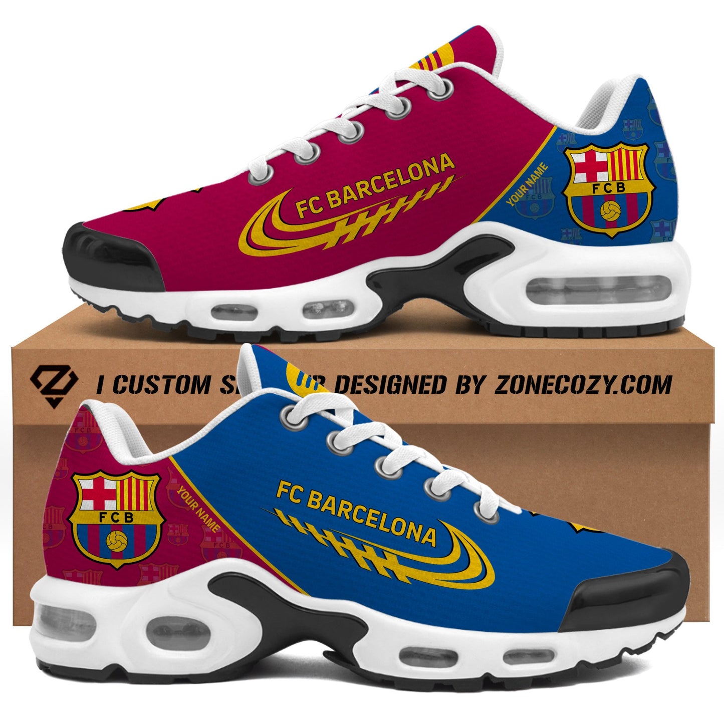 Personalized Barca FC Sport Air Cushion Sneaker