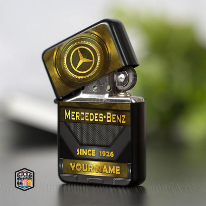 Personalized Merc Golden Luxury Zippo Lighter