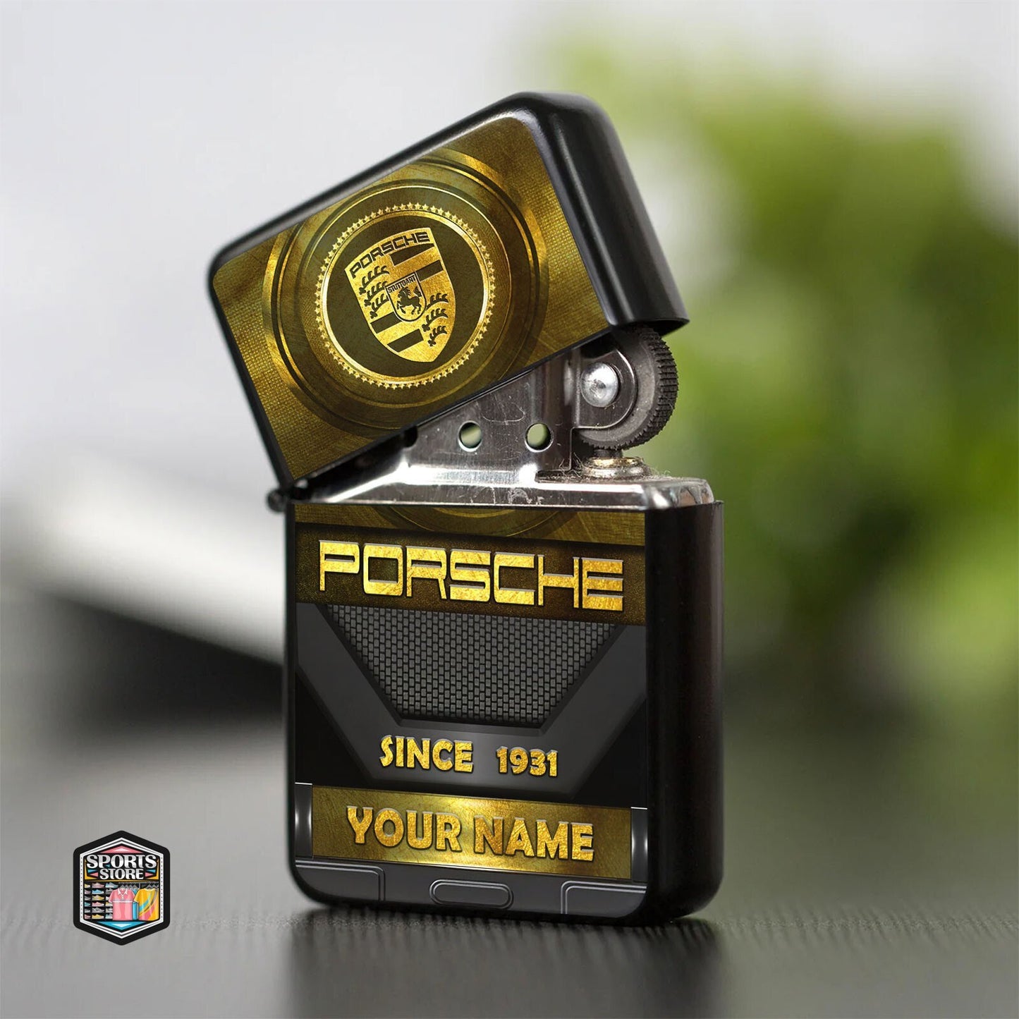 Personalized Pors Golden Luxury Zippo Lighter