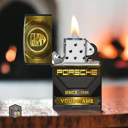 Personalized Pors Golden Luxury Zippo Lighter
