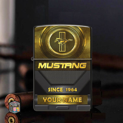 Personalized F Mustang Golden Luxury Zippo Lighter