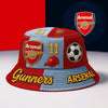 Arsenal Embroidery Pattern Bucket Hat