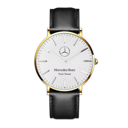 Personalized Merc Minimalist Quartz Leather Watch Q220901