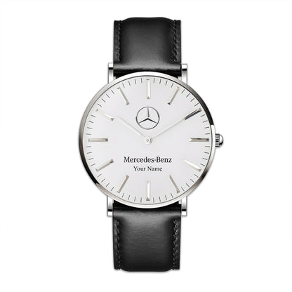 Personalized Merc Minimalist Quartz Leather Watch Q220901
