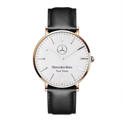 Personalized Merc Minimalist Quartz Leather Watch Q220901