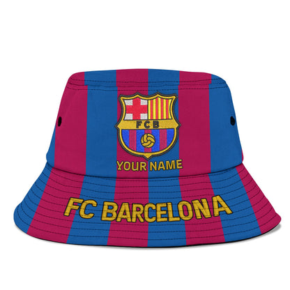 Custom Name Barca Embroidery Pattern Bucket Hat