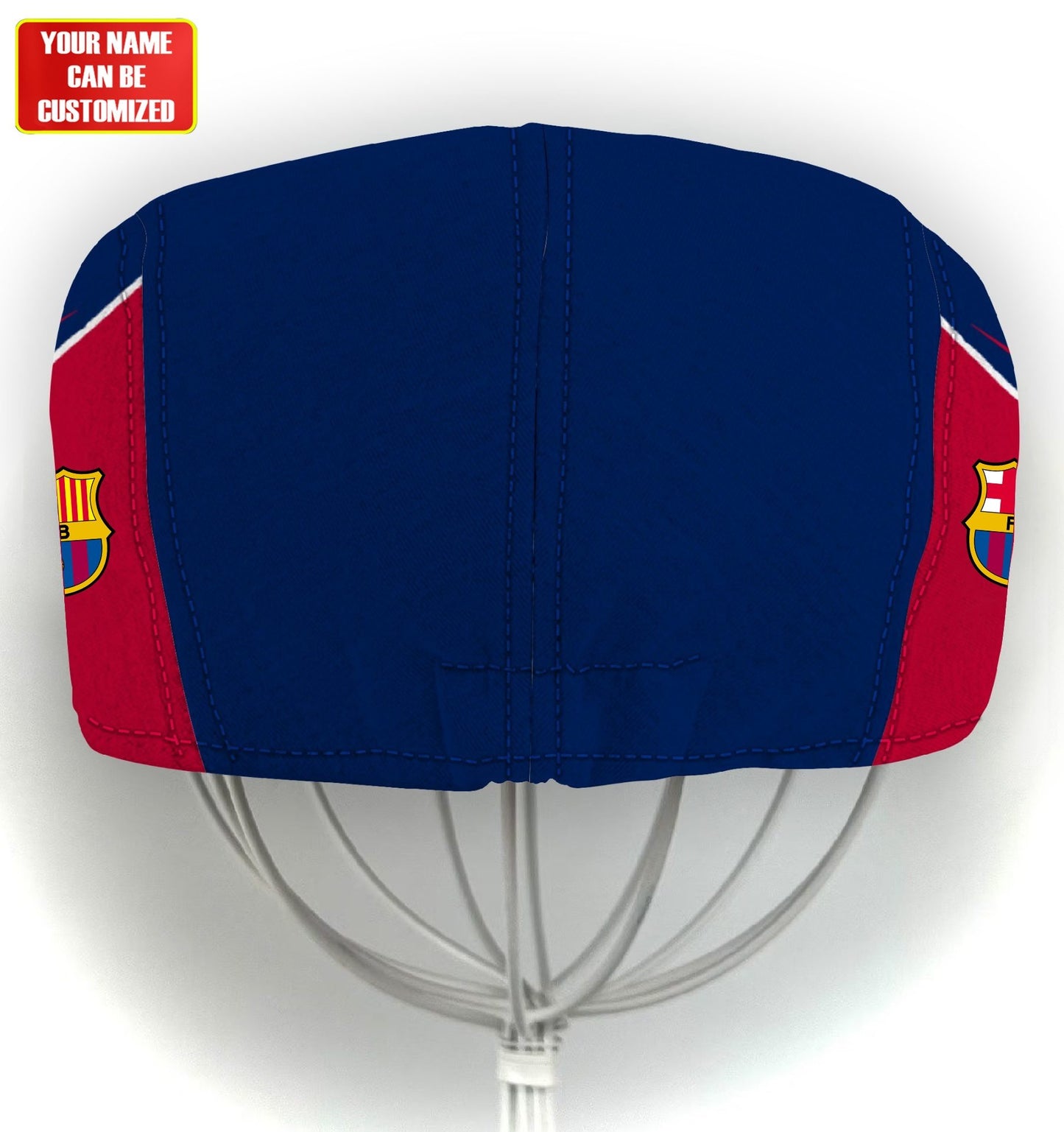 Personalized Barca FC Flat Cap, Jeff Cap (Head size can be adjusted)