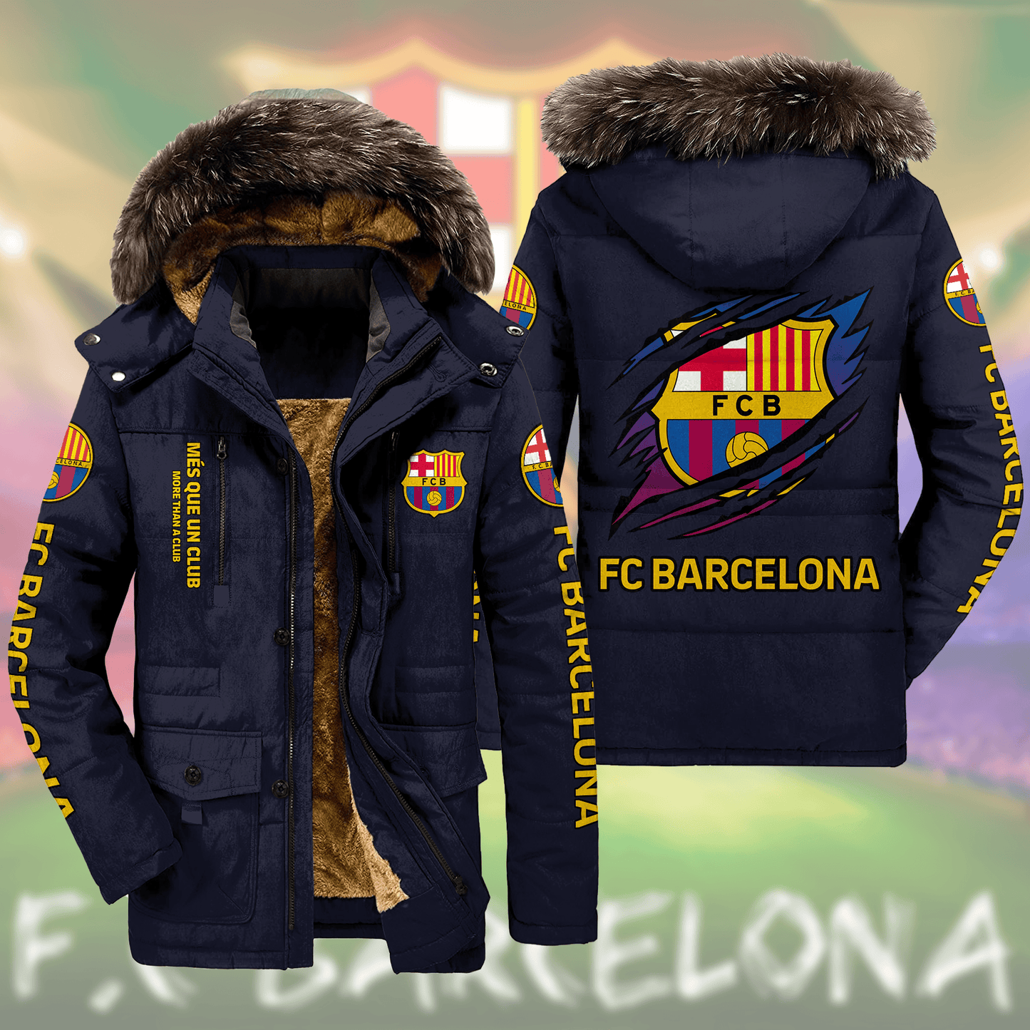 Barca FC Parka Winter Jacket Q230909