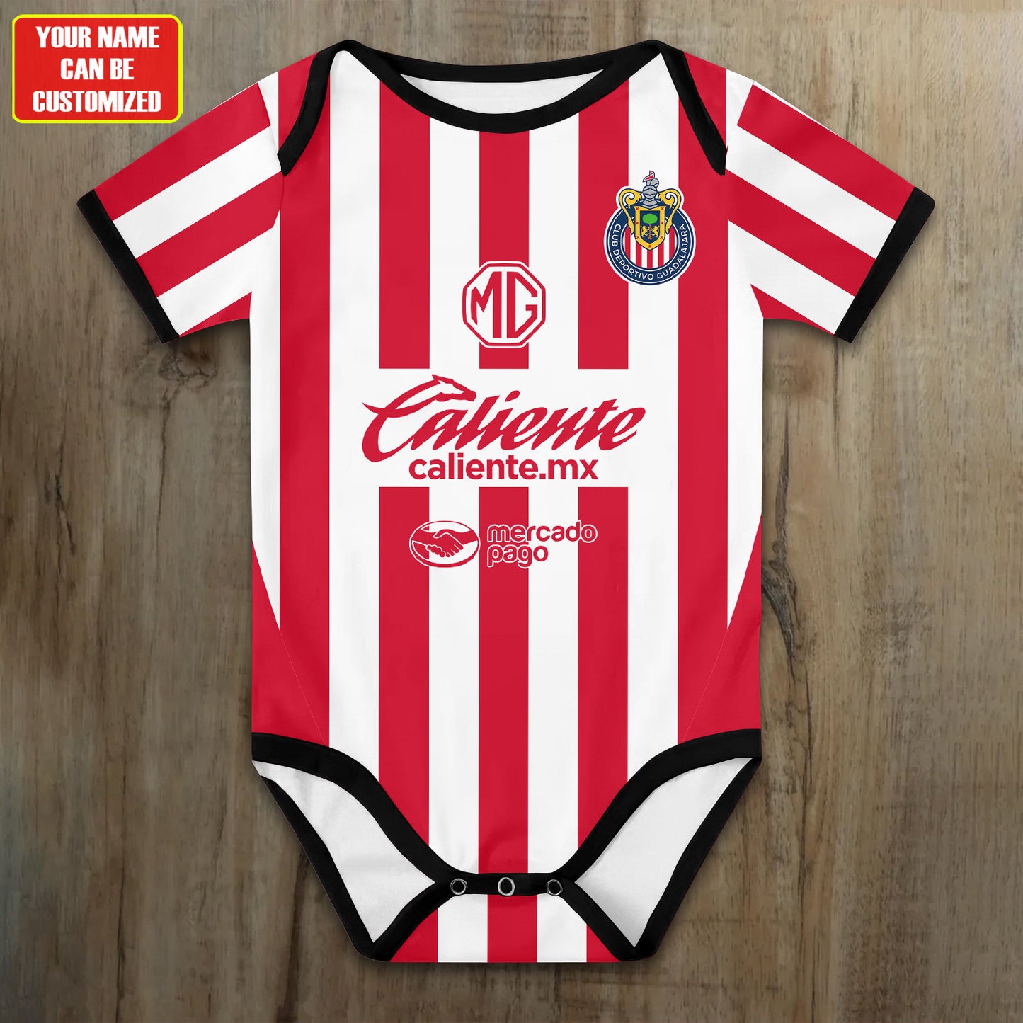 Customized Chivas de Guadalajara Soccer Jersey , Baby Rib Bodysuit Sizes