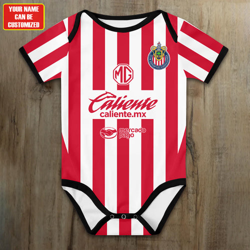 Customized Chivas de Guadalajara Soccer Jersey , Baby Rib Bodysuit Sizes
