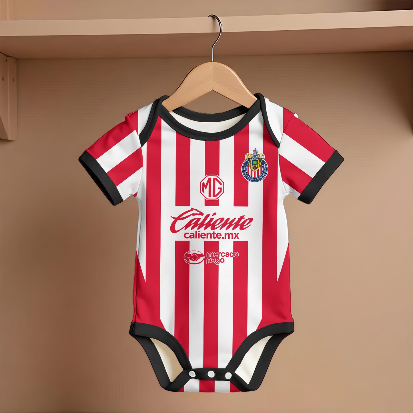 Customized Chivas de Guadalajara Soccer Jersey , Baby Rib Bodysuit Sizes