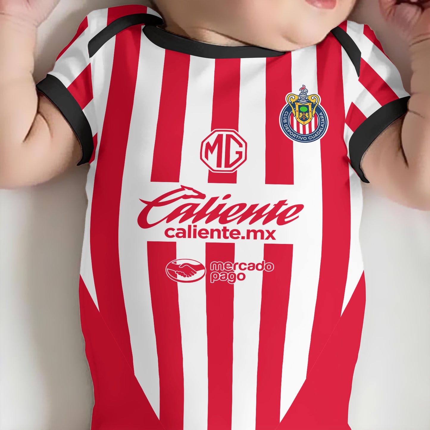 Customized Chivas de Guadalajara Soccer Jersey , Baby Rib Bodysuit Sizes
