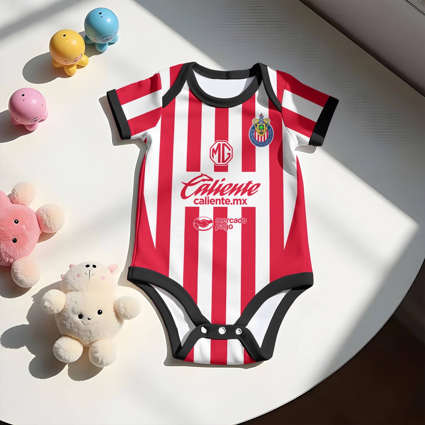 Customized Chivas de Guadalajara Soccer Jersey , Baby Rib Bodysuit Sizes