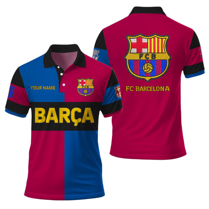Personalized Barca Embroidery 3D Full Printing Set , Barca FC Shirt , Zipper Polo, Hoodie , Short , Polo , hawaii