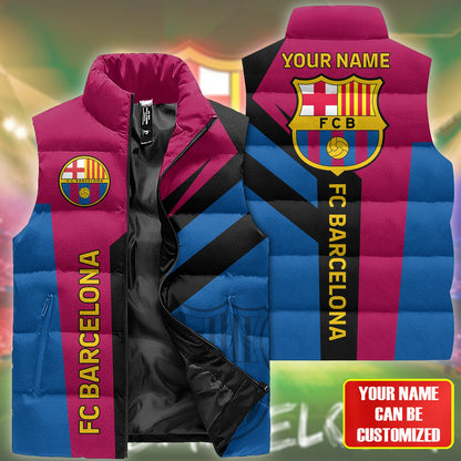 FC Barca Sleeveless Windproof Puffer Jacket 3D