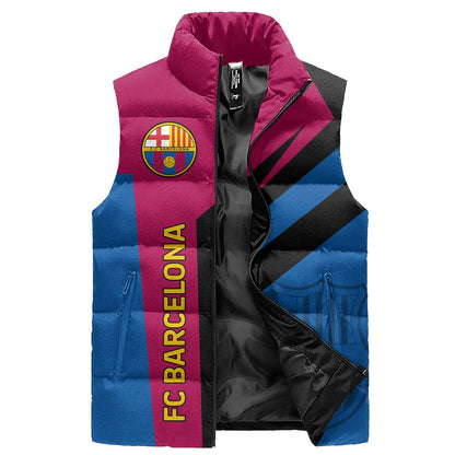 FC Barca Sleeveless Windproof Puffer Jacket 3D