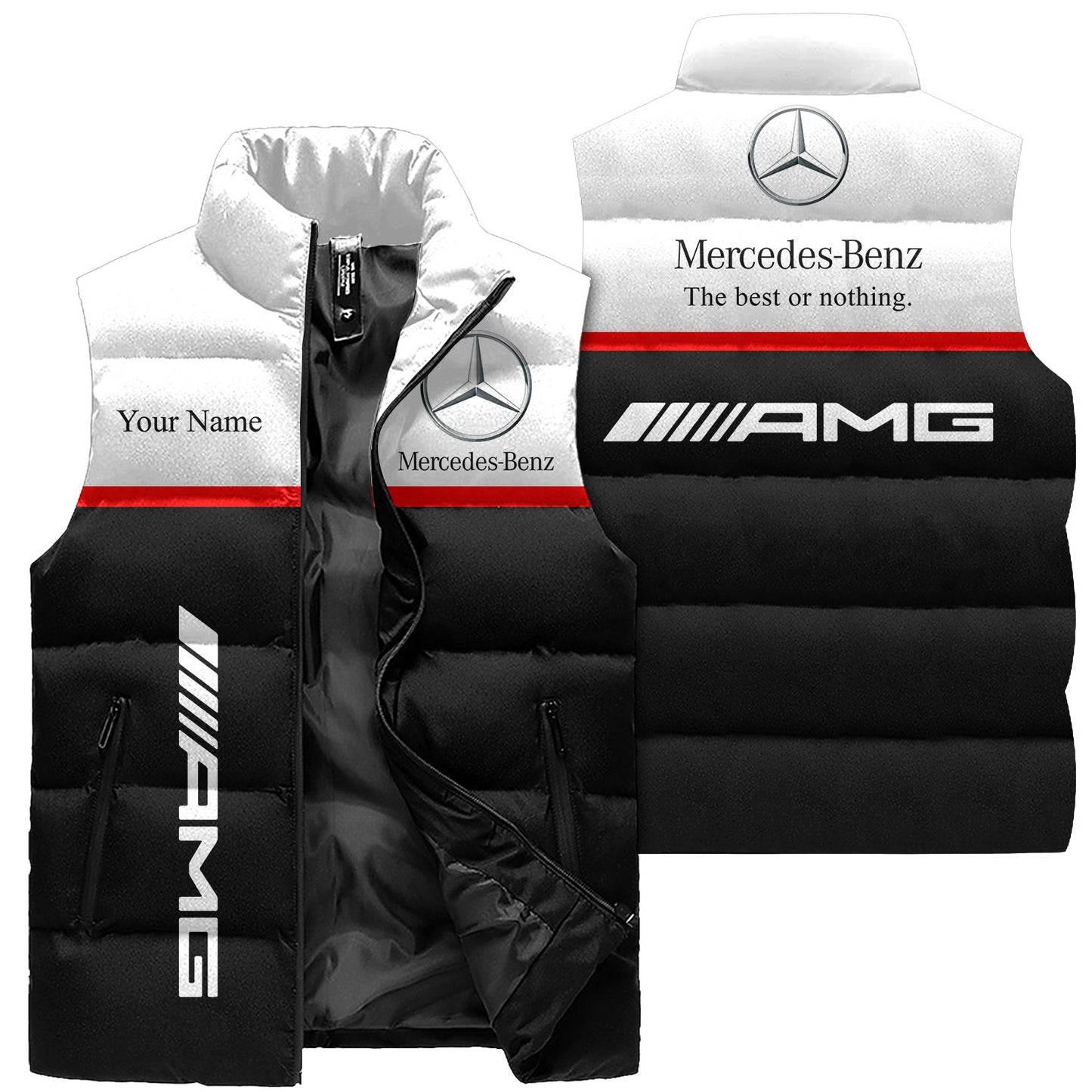 Merc AMG Sleeveless Windproof Puffer Jacket 3D