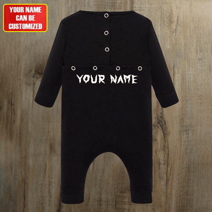 Funny Skeleton Halloween Customized Baby Rib Sleepwear