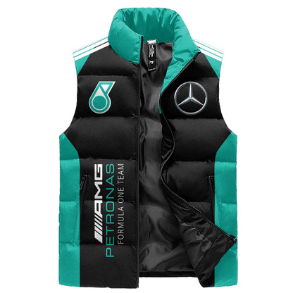Merc AMG Petronas Sleeveless Windproof Puffer Jacket 3D
