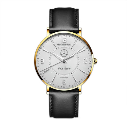 Personalized Merc Coultre Quartz Leather Watch