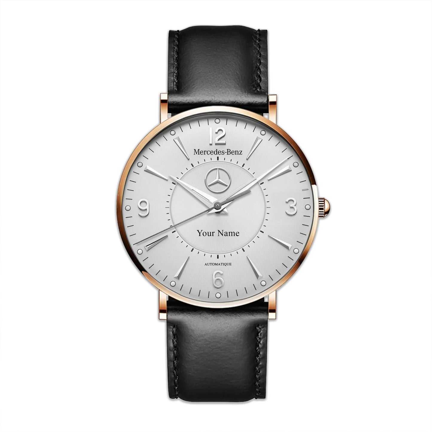Personalized Merc Coultre Quartz Leather Watch