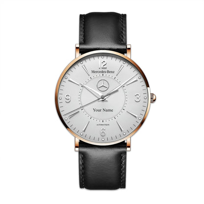 Personalized Merc Coultre Quartz Leather Watch