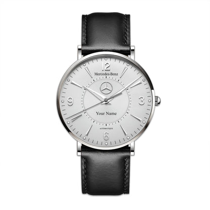 Personalized Merc Coultre Quartz Leather Watch