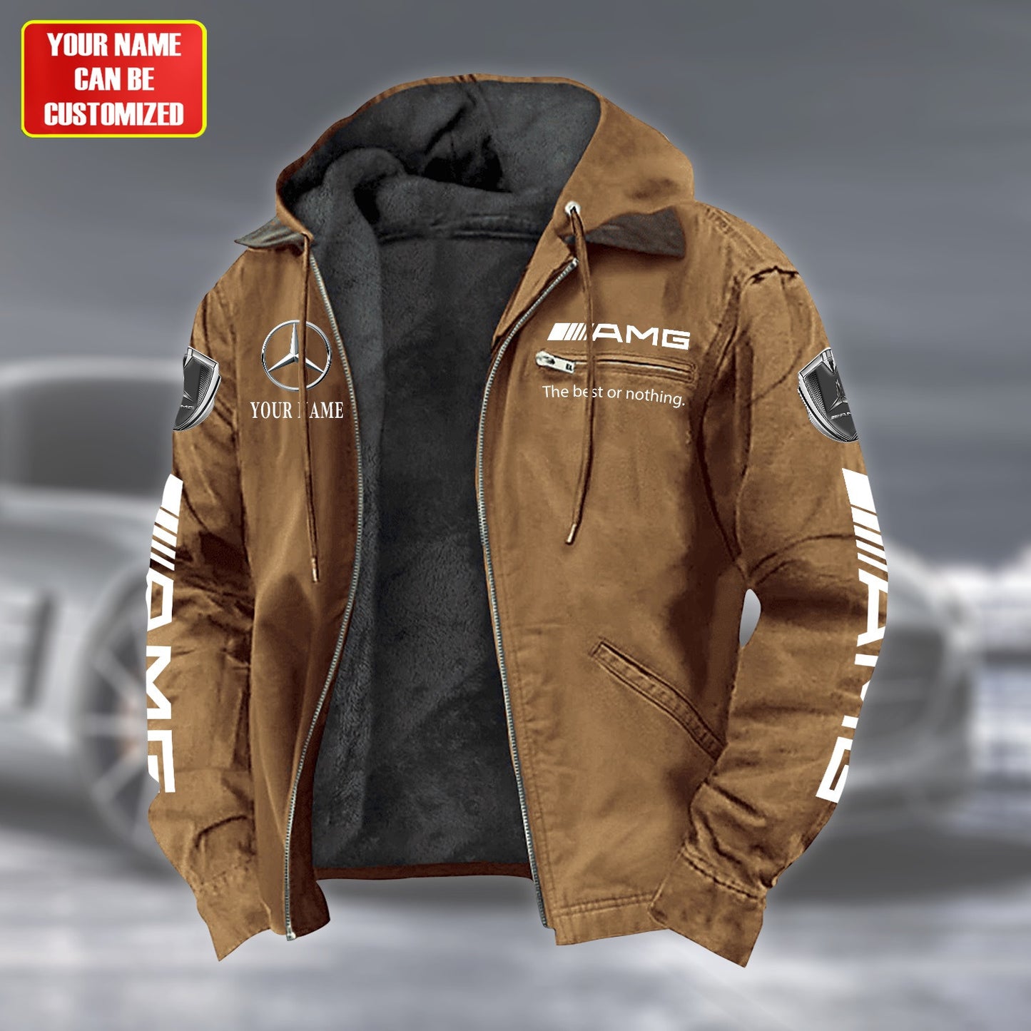 Personalized Merc AMG Fur lining Paddle Jacket